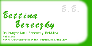 bettina bereczky business card